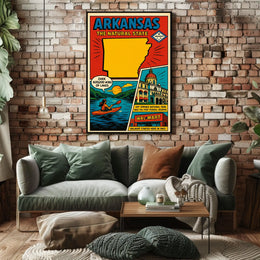 Arkansas Attractions Lakes Hot Springs National Park Poster