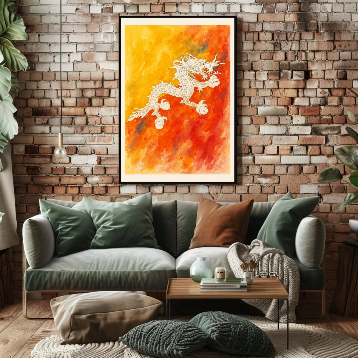 Dragon In Fiery Hues Poster