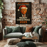 Merry Christmas Presidential Future Santa Artistic Poster