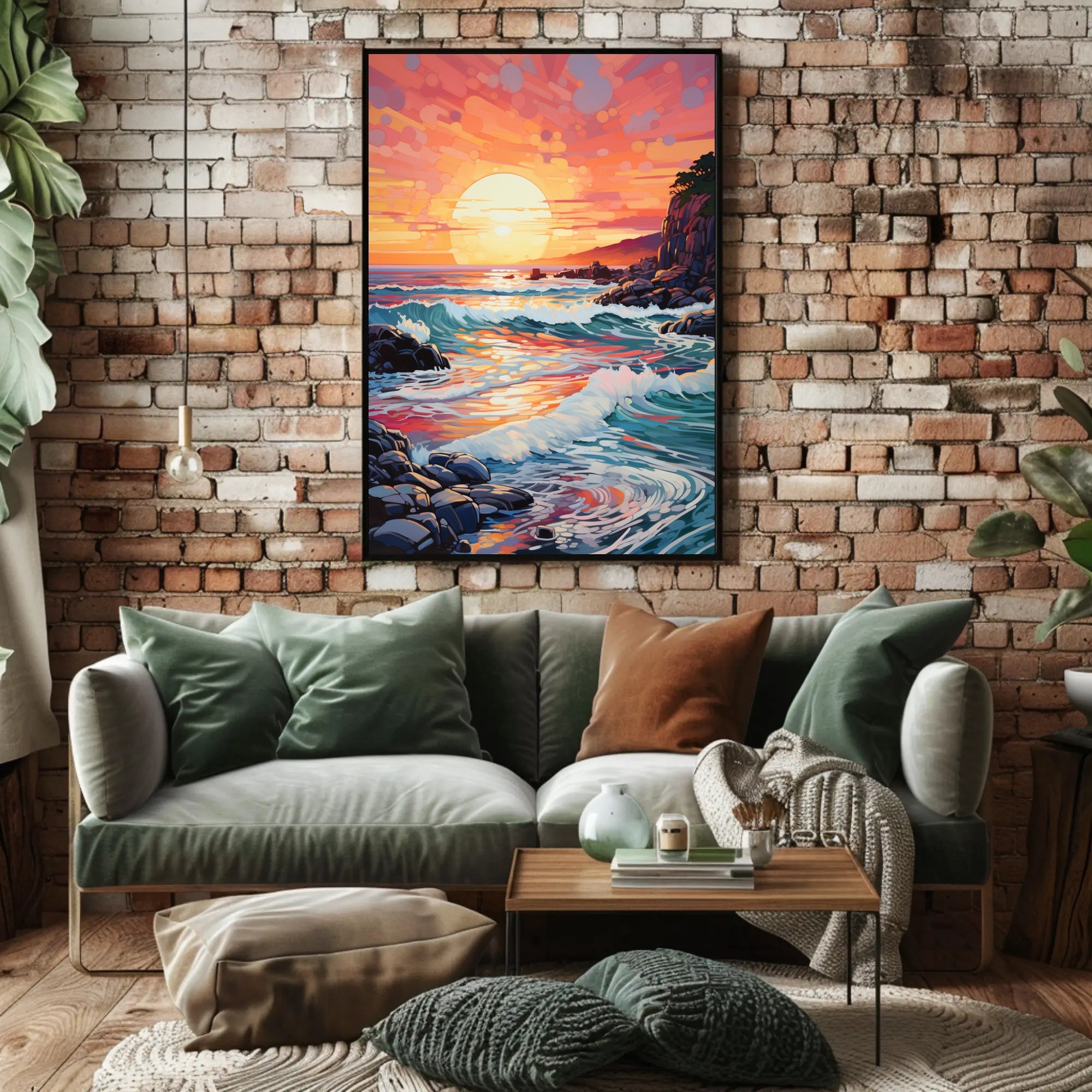 Vibrant Coastal Sunset Poster