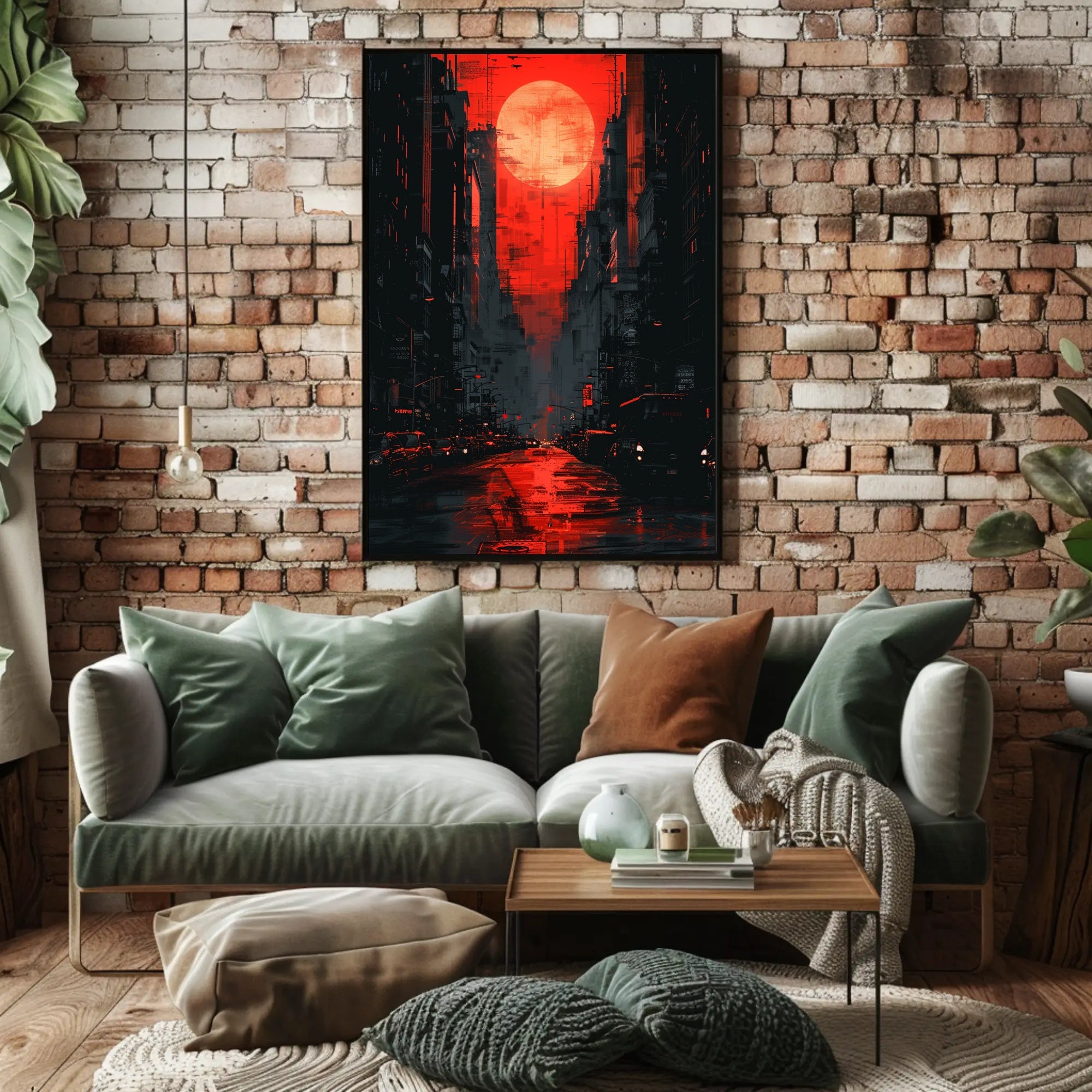 Urban Metropolis Dystopian Scene in Futuristic Sci-Fi Poster PosterGoat