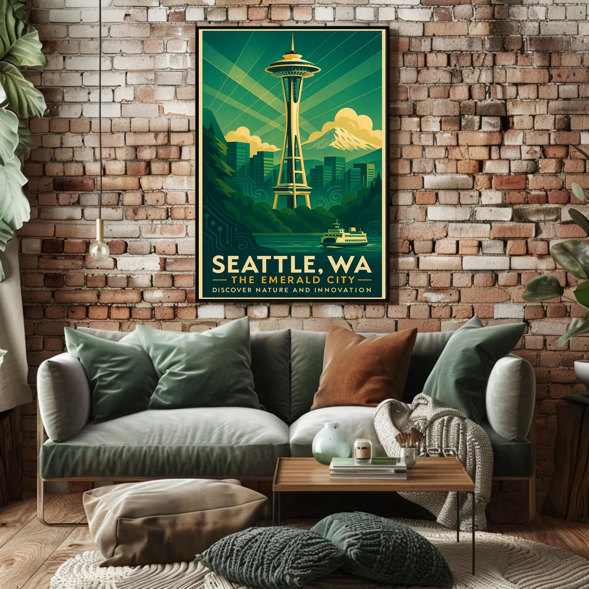 Seattle, WA The Emerald City Poster