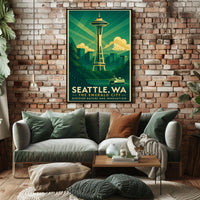 Seattle, WA The Emerald City Poster