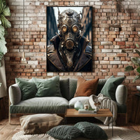 Steampunk Fusion: Victorian Futuristic Sci-Fi Poster