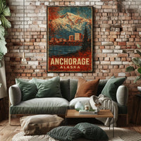 Anchorage Alaska Scenic Wanderlust Photo Realism Poster