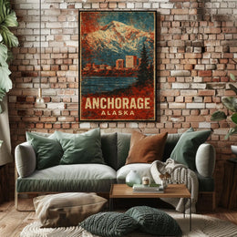 Anchorage Alaska Scenic Wanderlust Photo Realism Poster