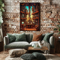 Steampunk Laboratory Poster