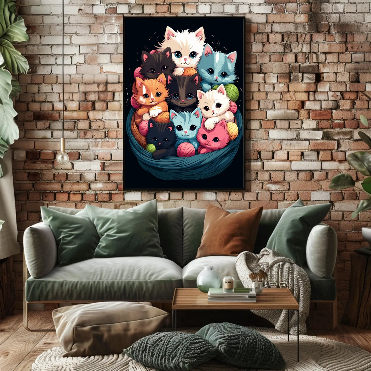 Basket Of Kittens Poster