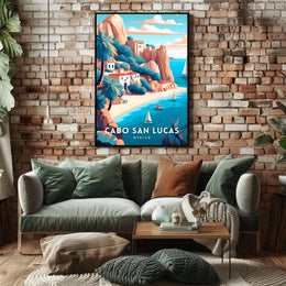 Cabo San Lucas Tranquil Seaside View Travel Poster