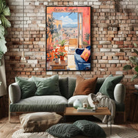 Serene Balcony in Giza Poster