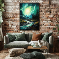 Tranquil Mountain Stream Poster
