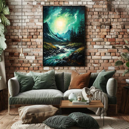 Tranquil Mountain Stream Poster