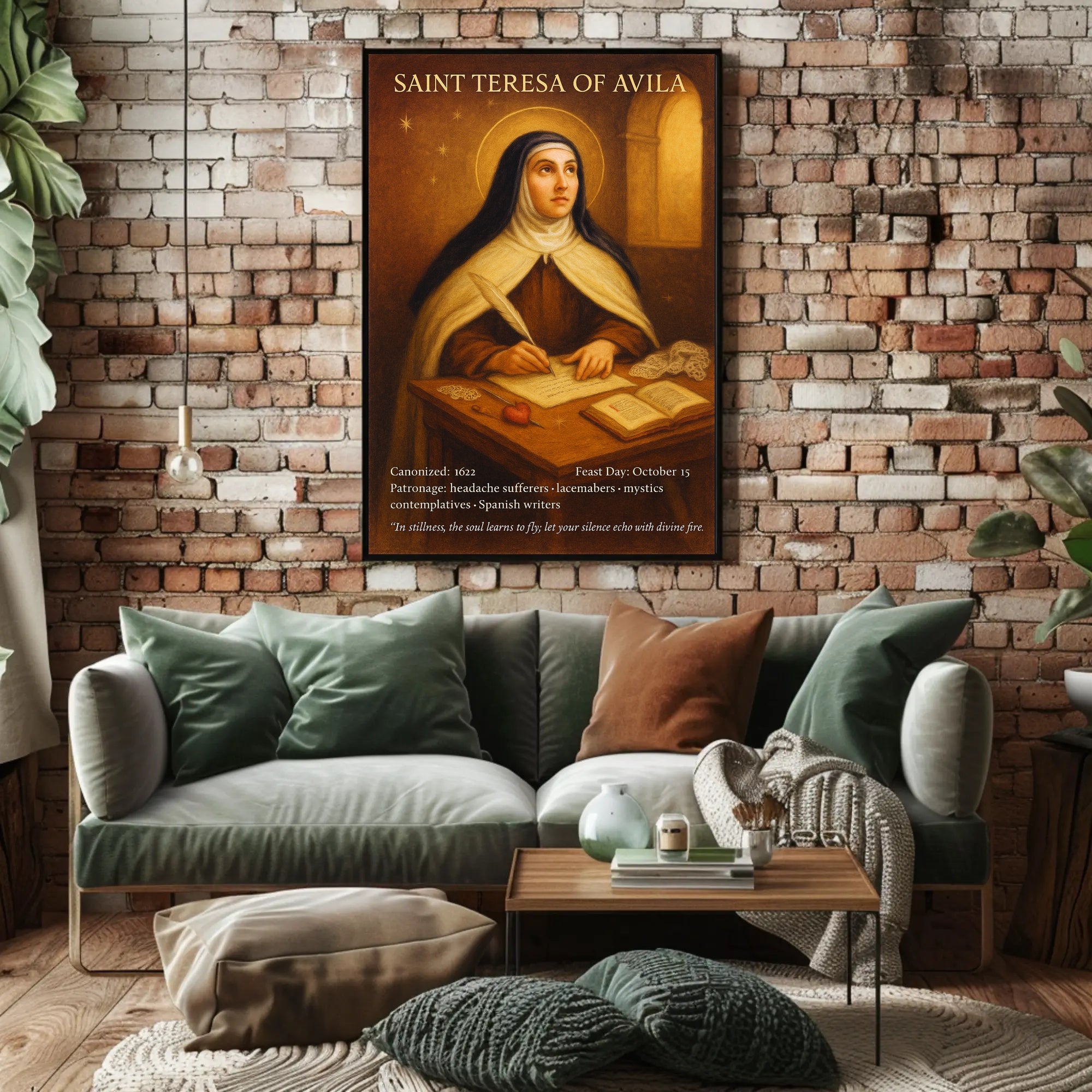 Saint Teresa of Avila Patron Saint Poster PosterGoat