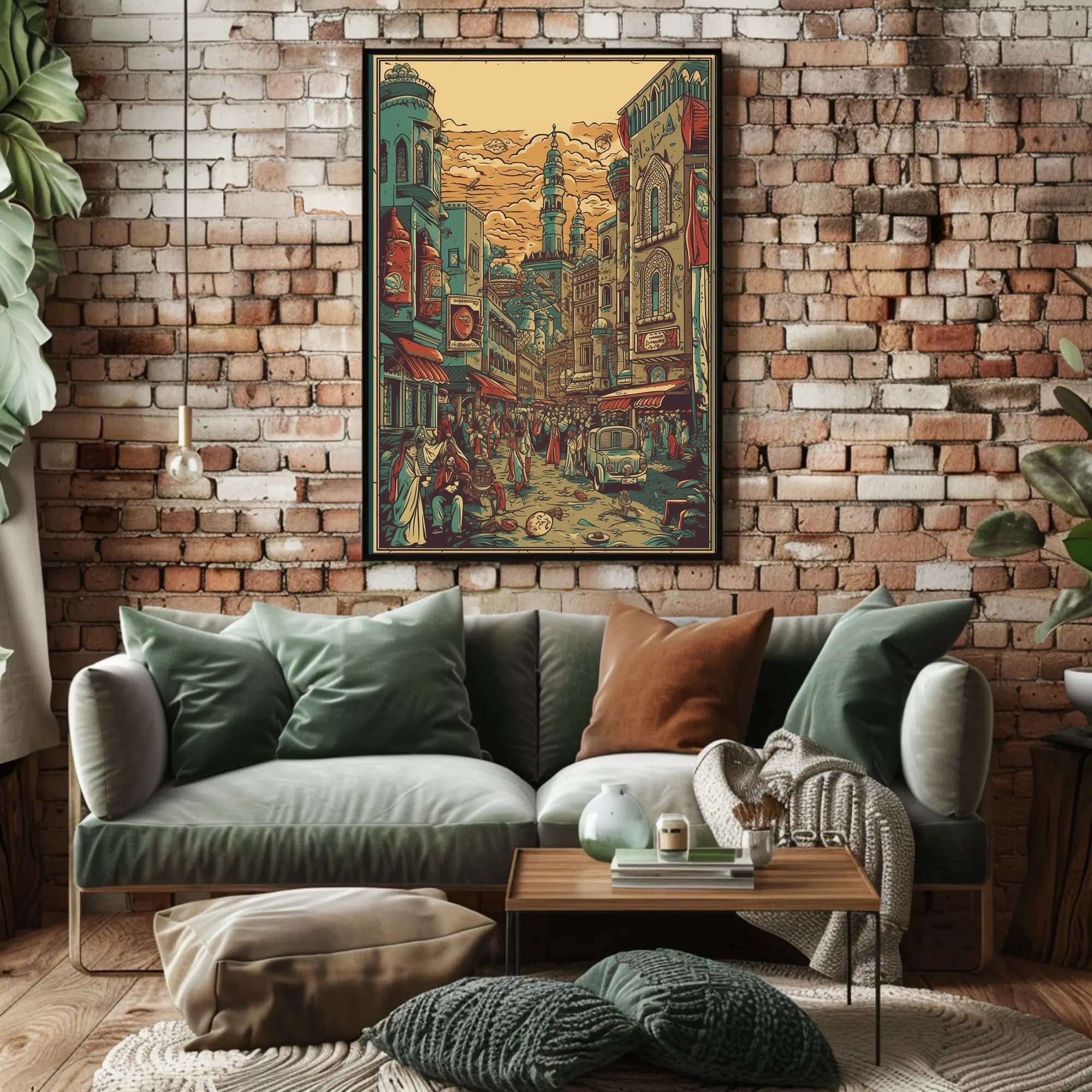 Vibrant Bazaar Street Poster