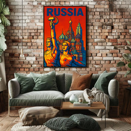 Russia A Tribute to Soviet Art Poster
