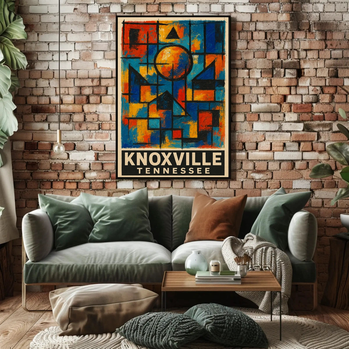 Vibrant Knoxville Geometric Abstract Art Poster Print