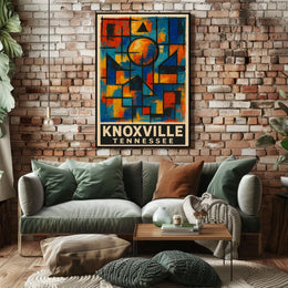 Vibrant Knoxville Geometric Abstract Art Poster Print