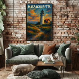 Massachusetts Lighthouse Poster