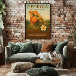 Georgia The Peach State Poster