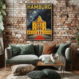 Hamburg Nightscape Poster