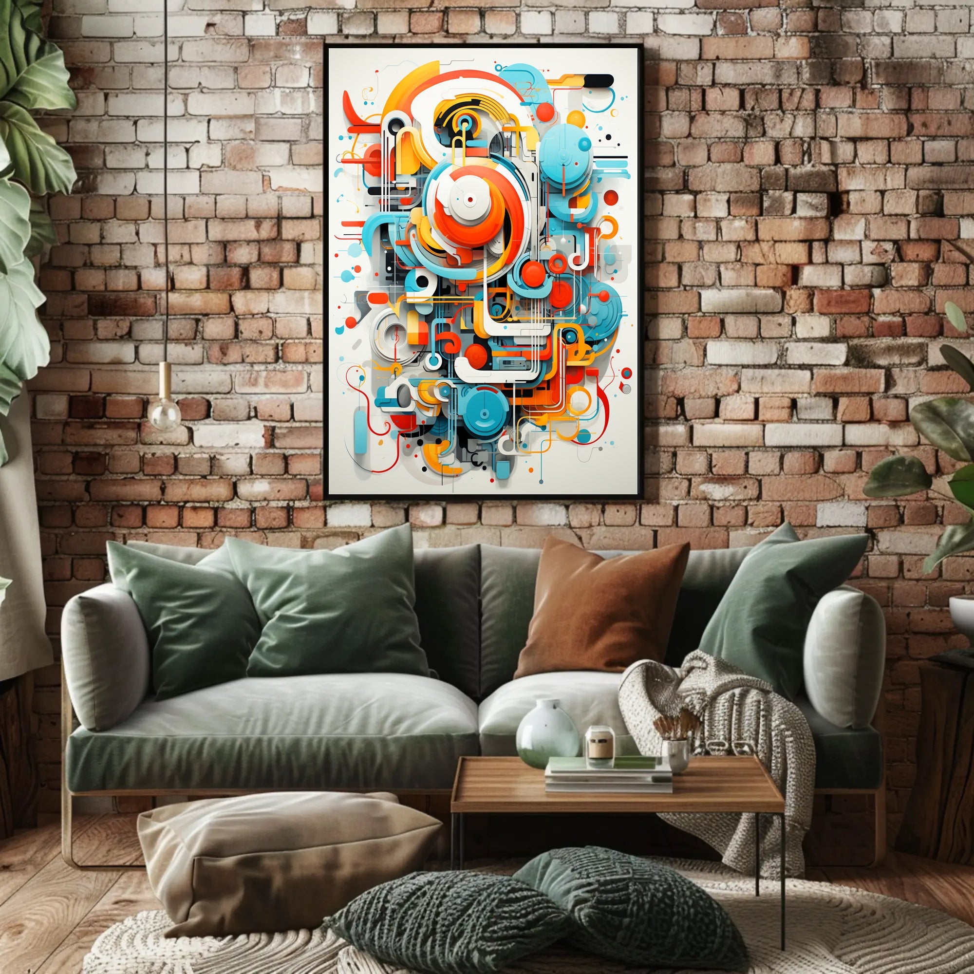 Abstract Geometric Symphony Abstract Poster PosterGoat