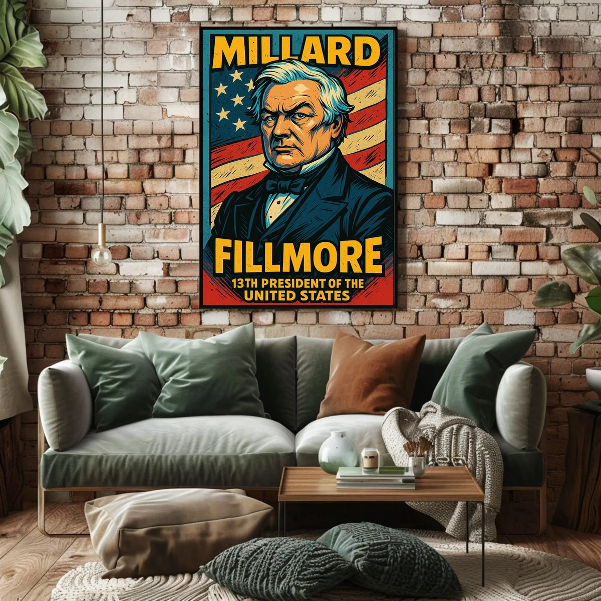 Millard Fillmore 13Th President Poster Vintage Wall Art