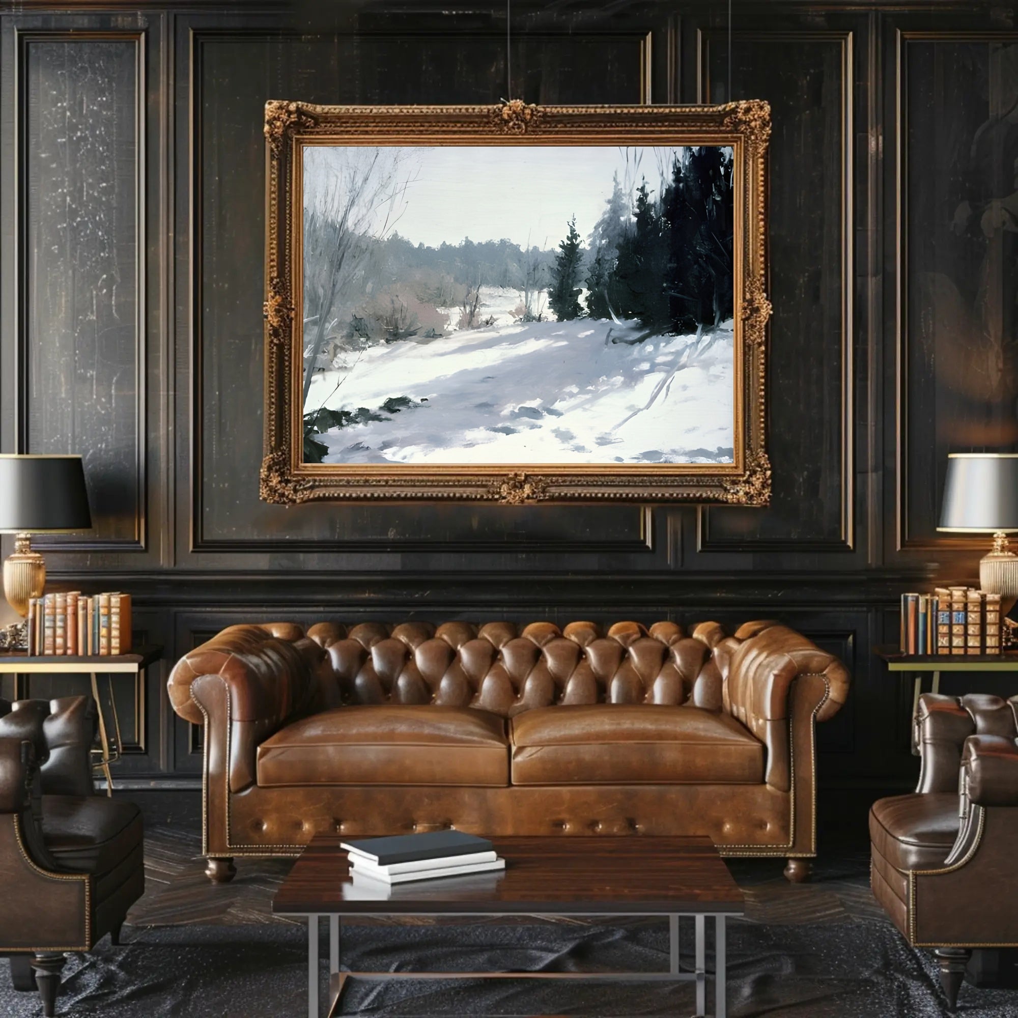 Winter Woodland Scene Poster