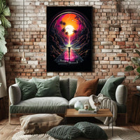 Journey Through a Neon Sunset Poster