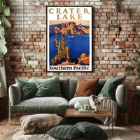 Crater Lake Southern Pacific Poster