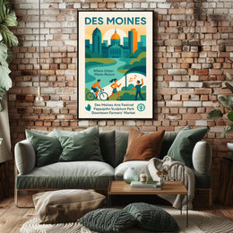 Des Moines Where Urban Meets Nature Poster