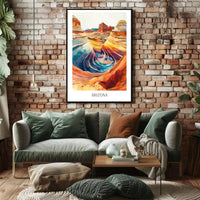 Arizona Desert Art: Vibrant National Park Poster PosterGoat