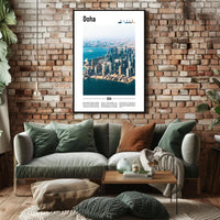 Doha Cityscape Vibrance: Modern Architecture and Culture Urban or Cityscape Poster PosterGoat