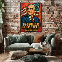 Franklin D Roosevelt 32nd President Poster Wall Art Print