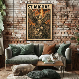 St. Michael Protector In Chaos Poster