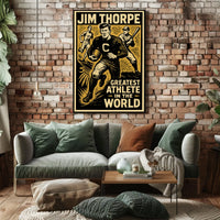 Jim Thorpe Legendary Athlete Tribute Poster