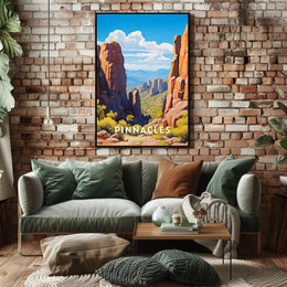 Pinnacles National Park Adventure Landscape National Park Poster