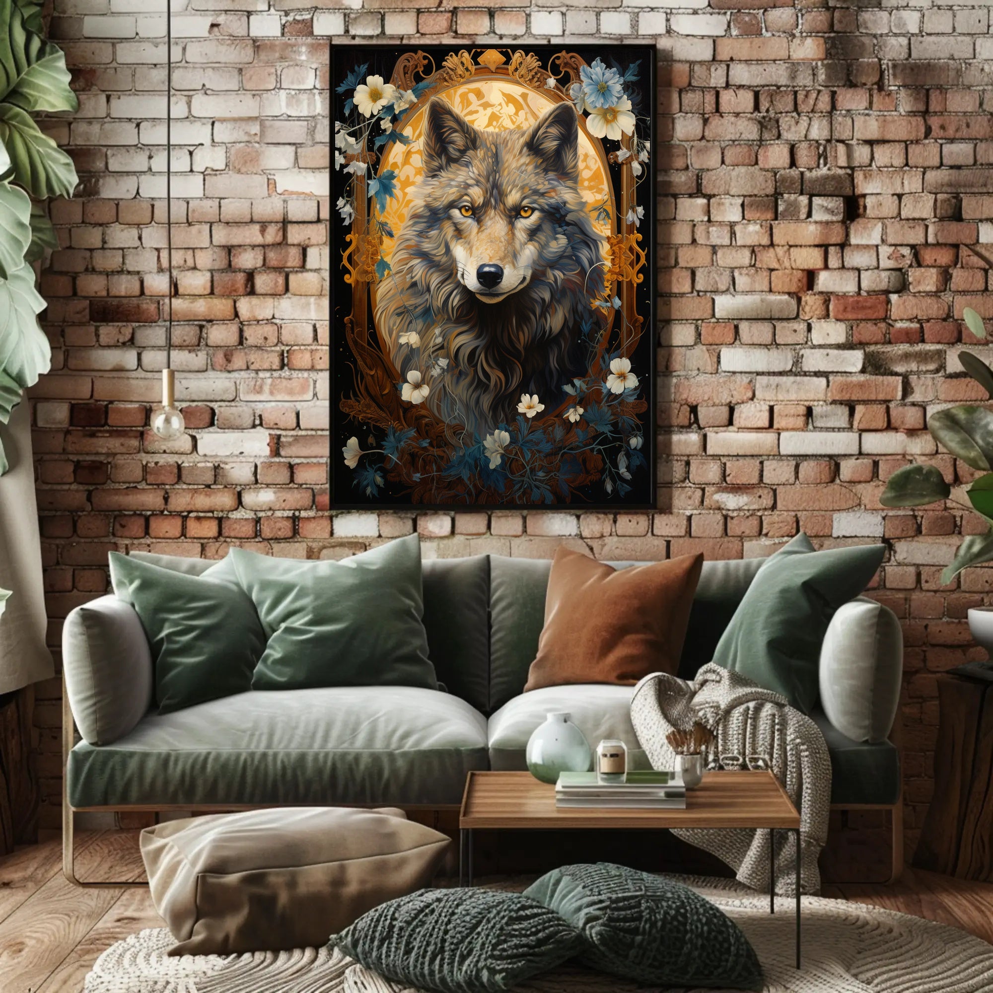 Majestic Wolf Portrait Poster PosterGoat
