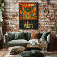 Times Square Merry Bright Poster