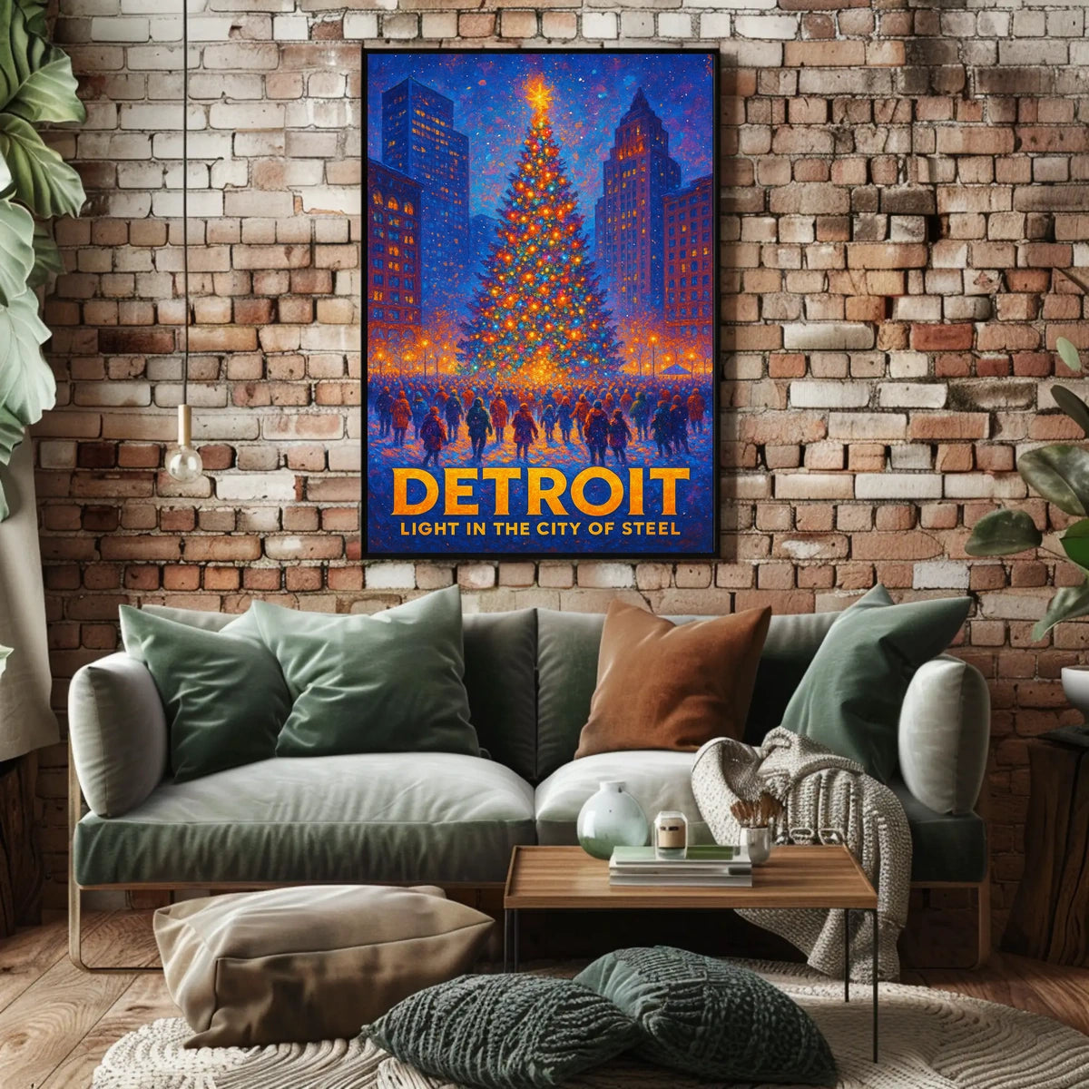 Detroit Light In The City Of Steel Poster
