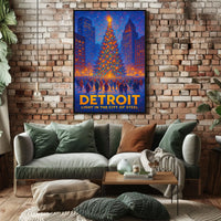 Detroit Light In The City Of Steel Poster