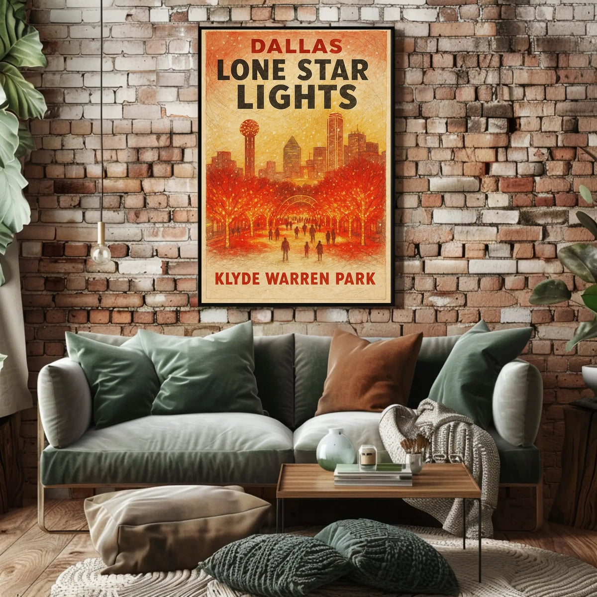 Dallas Lone Star Lights Poster