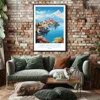 Scenic View of Lake Maggiore Poster
