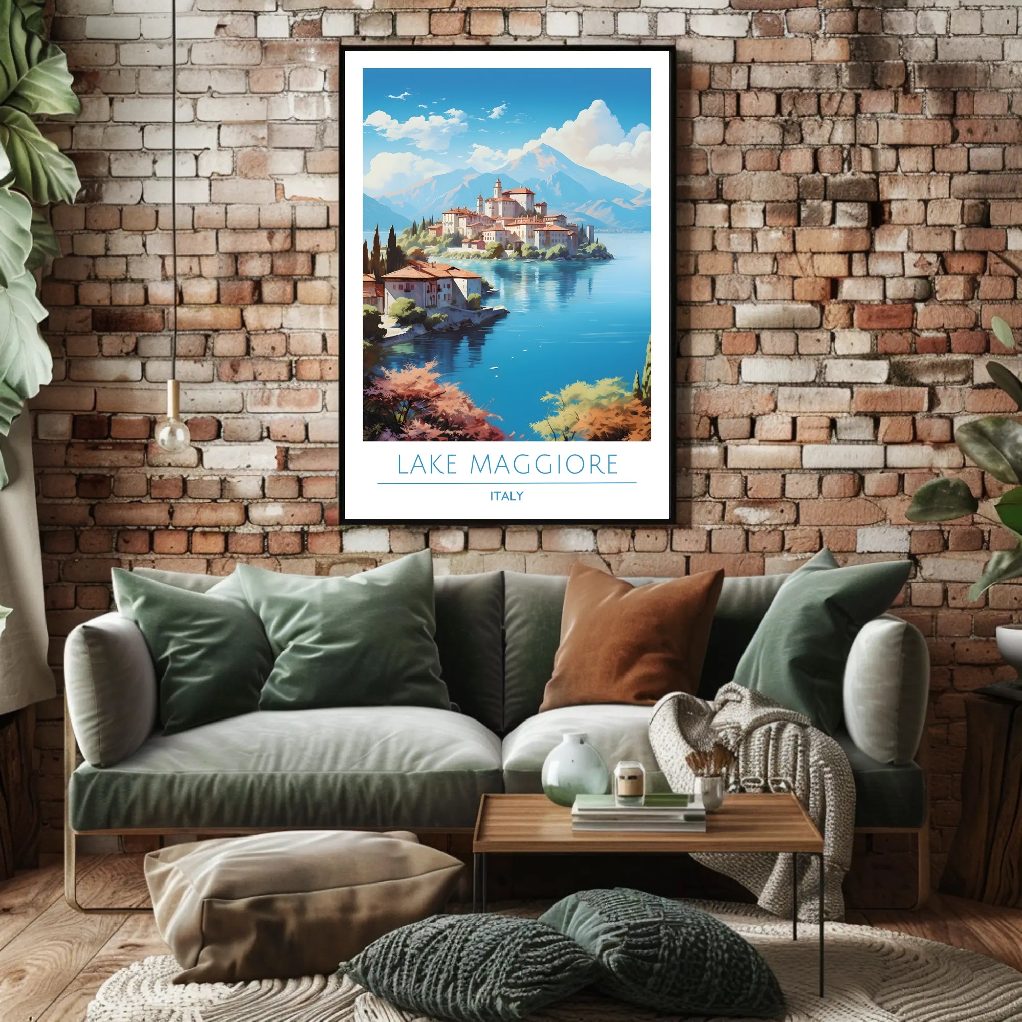 Scenic View of Lake Maggiore Poster