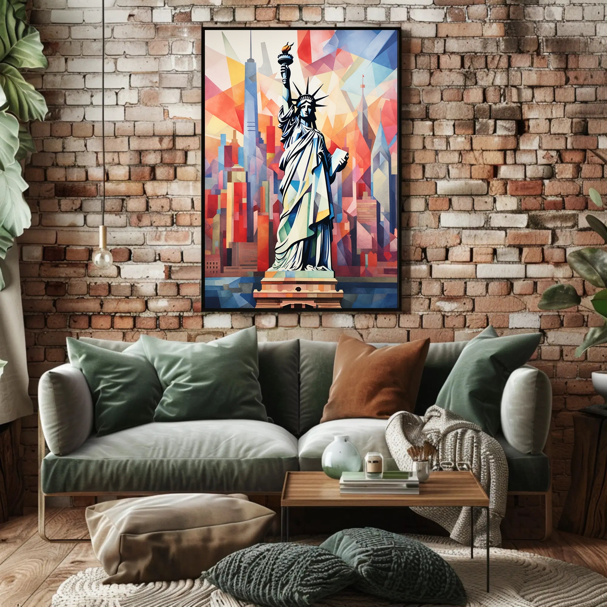 Statue Of Liberty Geometric Splendor Poster