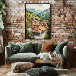 Bulgaria Rila Monastery Mountain View Poster