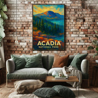 Acadia National Park Poster Coastal Granite Coastline