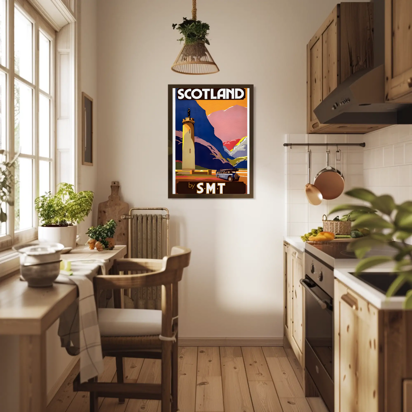 Scotland SMT Bus Travel Vintage Poster