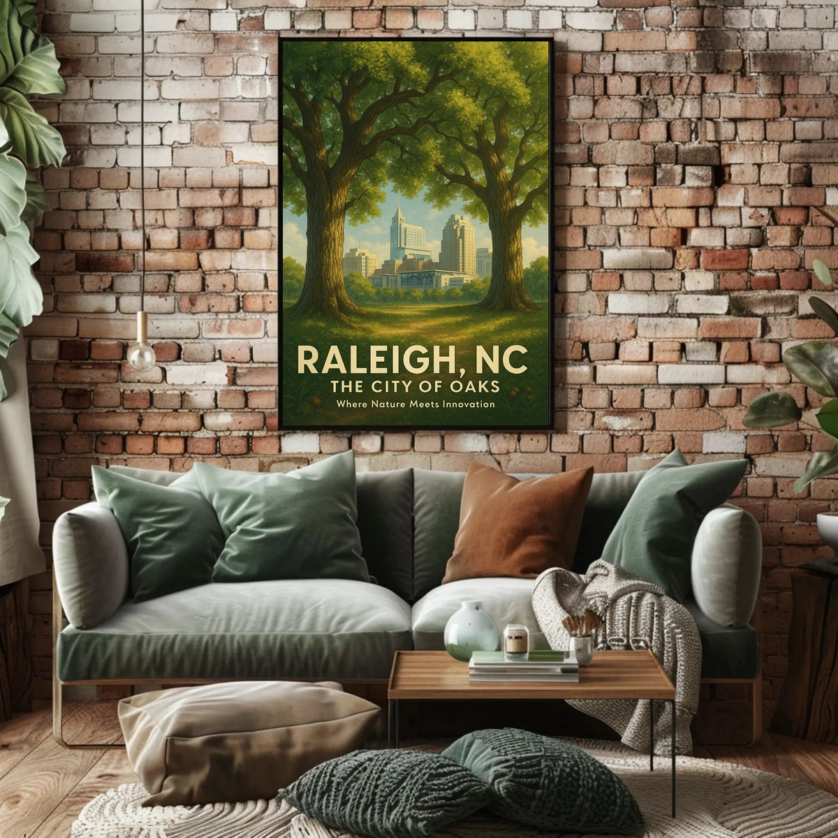 Raleigh, NC The City of Oaks Poster