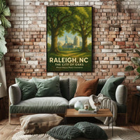 Raleigh, NC The City of Oaks Poster