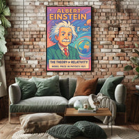 Einstein Relativity Theory Vintage Scenic Scientific Genius Iconic Wanderlust Heritage Poster